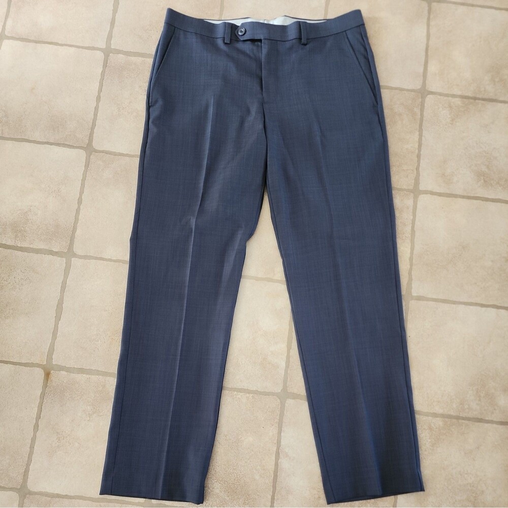Michael Kors Mens Classic Dress Pants Suit Trousers 34W 30L Flat Front Business